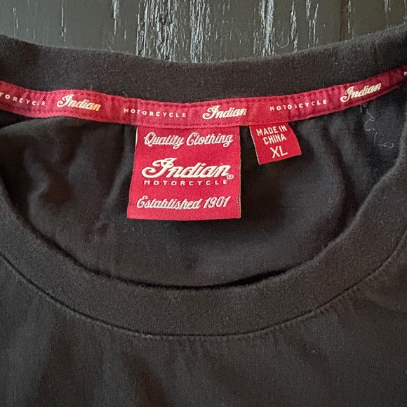 Indian Motorcycle Men's Black Long Sleeve Script Tee - Picture 5 of 5